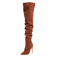 Winter New Boots Fashion Catwalk Shoes Fold Women's High-heeled Boots